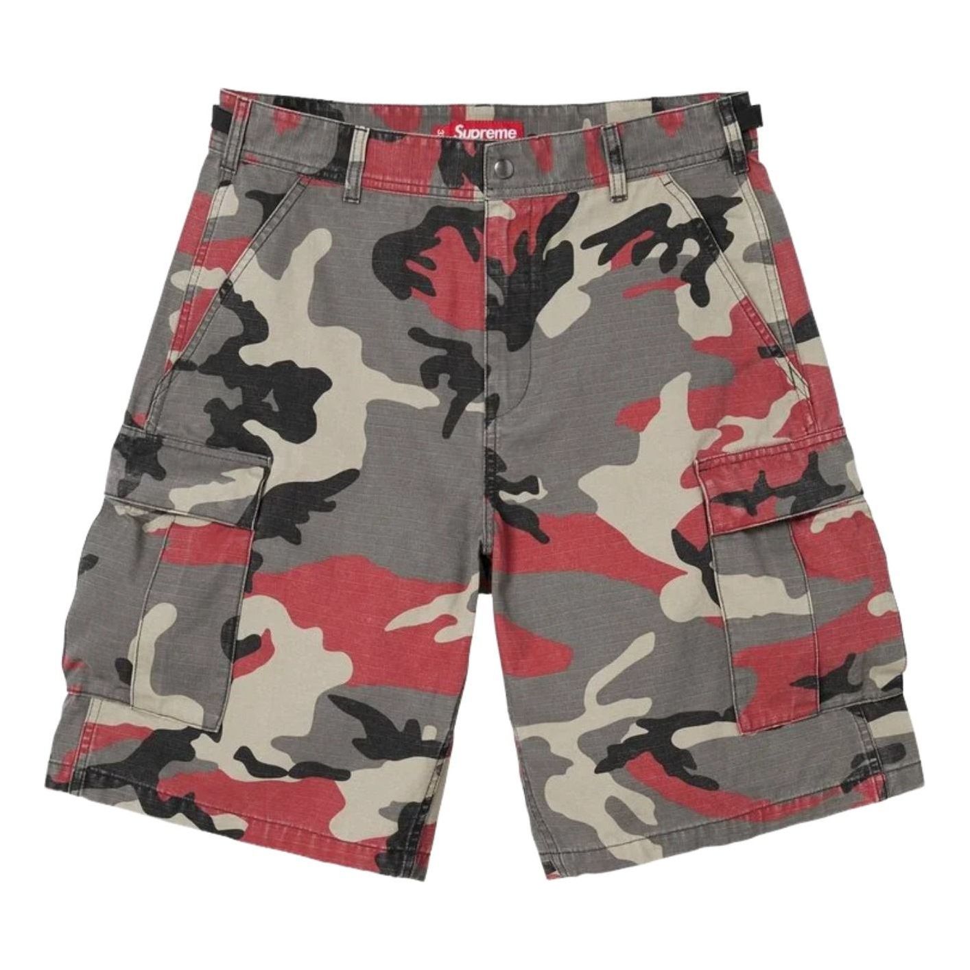 Supreme SS26 Cargo Short 'Red Camo' SUP-SS26-179-RMO