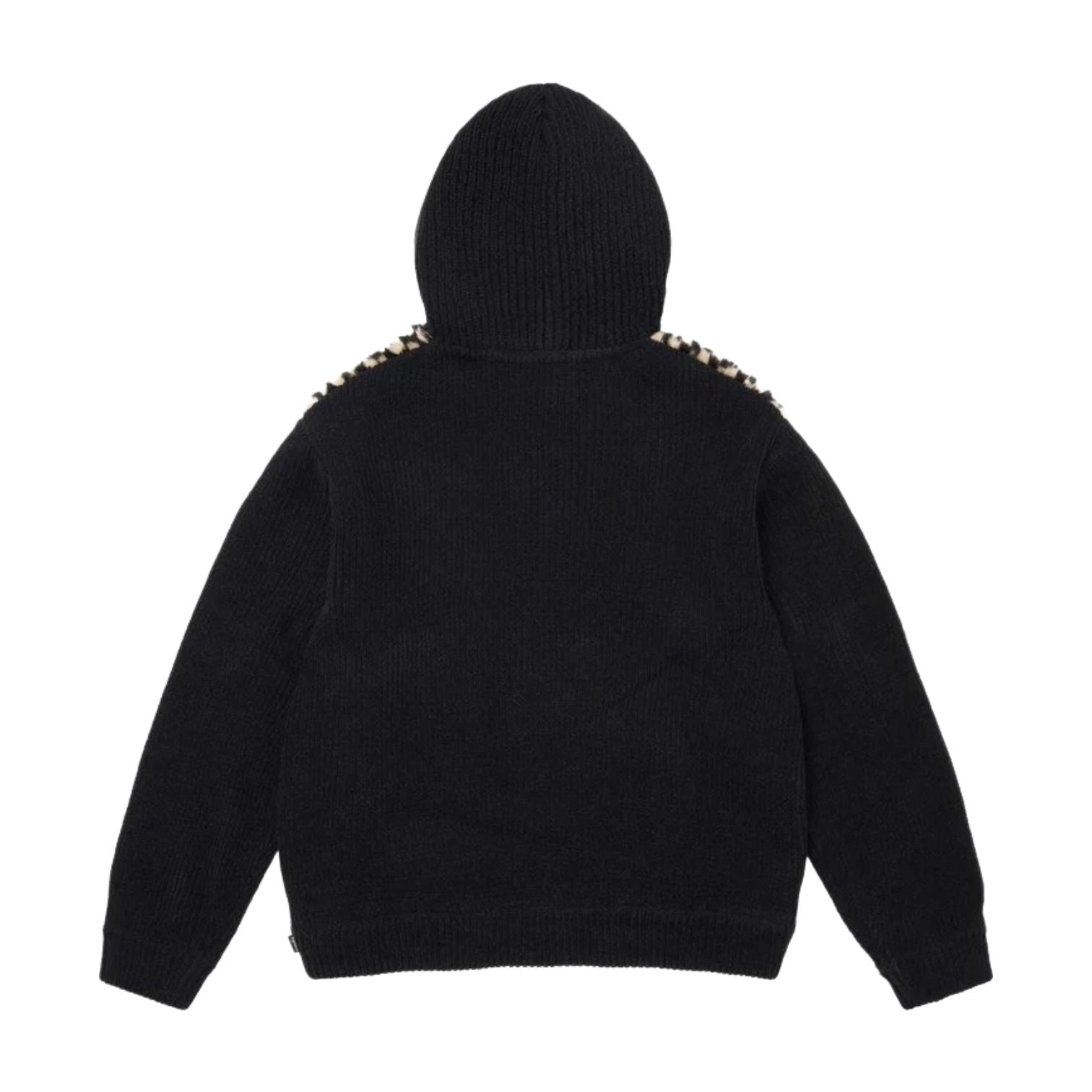 Supreme SS26 Checkerboard Faux Fur Zip Up Hooded Sweater 'Black' SUP-SS26-127-BLK