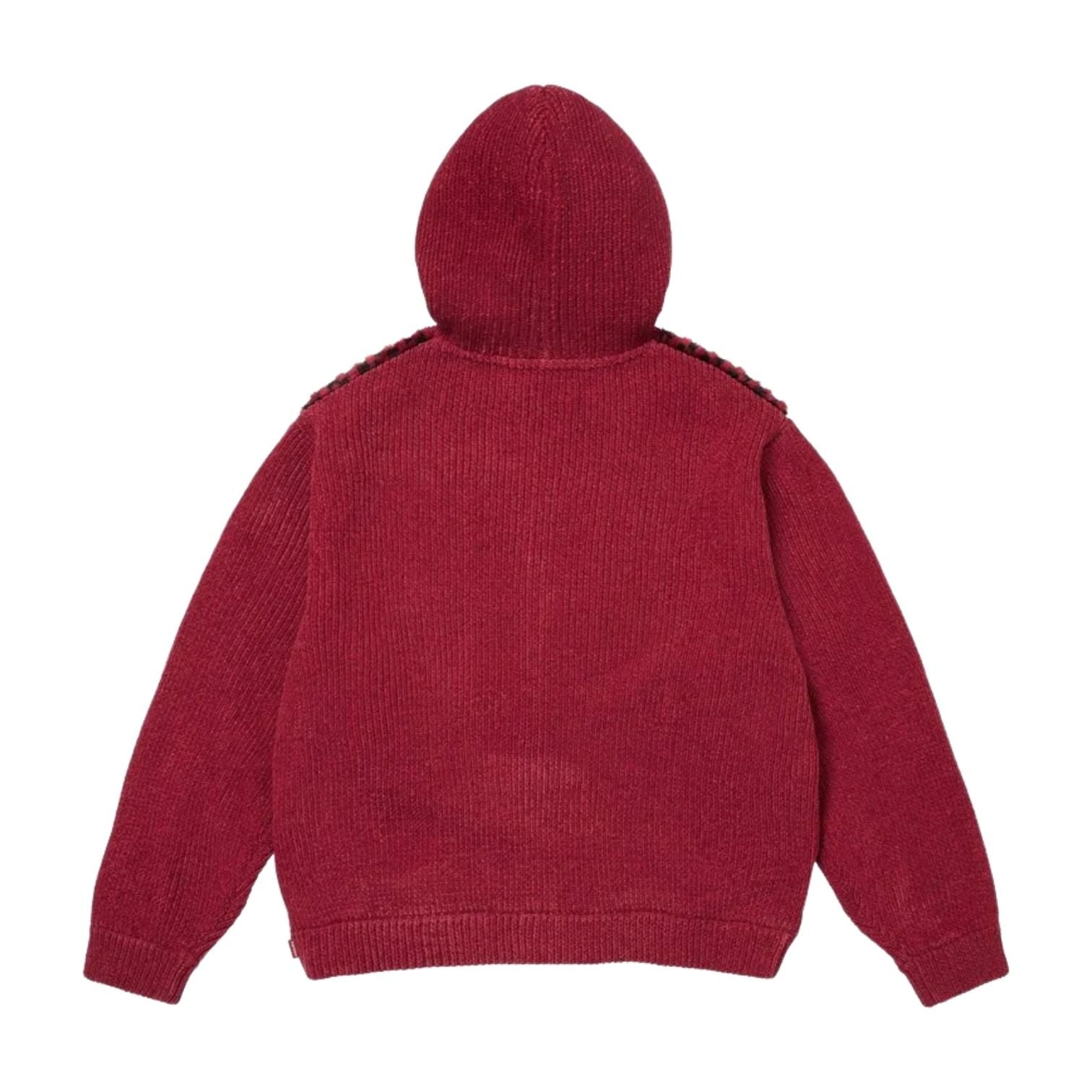 Supreme SS26 Checkerboard Faux Fur Zip Up Hooded Sweater 'Red' SUP-SS26-127-RED
