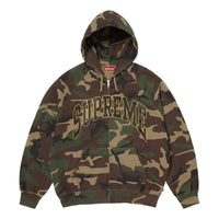Supreme SS26 Cracked Raglan Zip Up Hooded Sweatshirt 'Woodland Camo' SUP-SS26-192-CAM