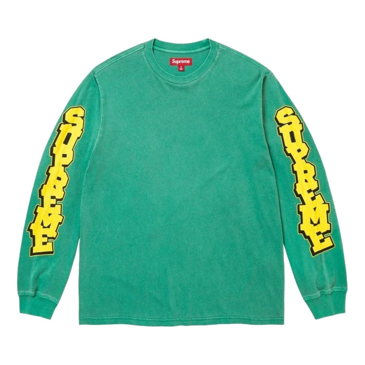 Supreme SS26 Cracked Sleeve L/S T-Shirt 'Washed Green' SUP-SS26-042-GRN