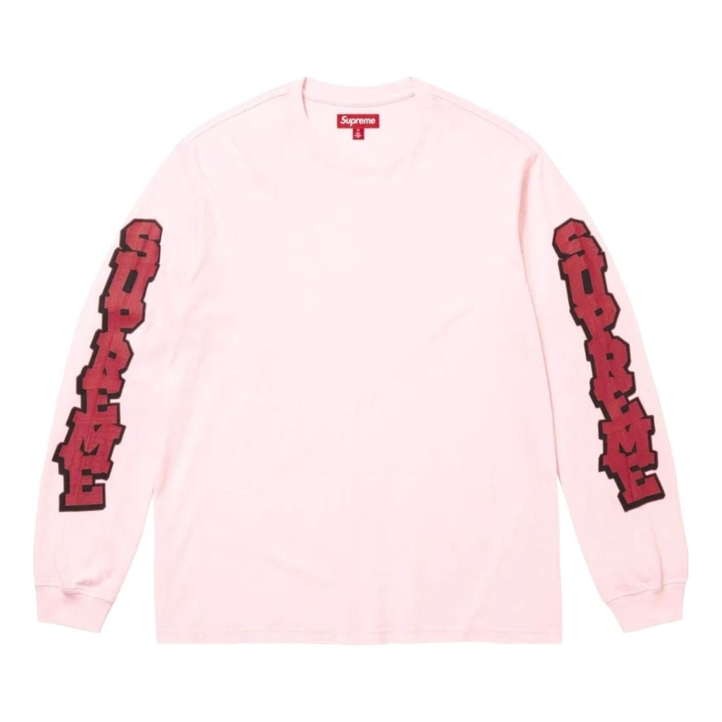 Supreme SS26 Cracked Sleeve L/S T-Shirt 'Washed Pink' SUP-SS26-042-PNK