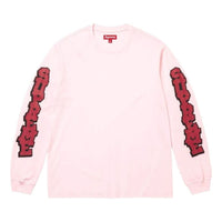 Supreme SS26 Cracked Sleeve L/S T-Shirt 'Washed Pink' SUP-SS26-042-PNK