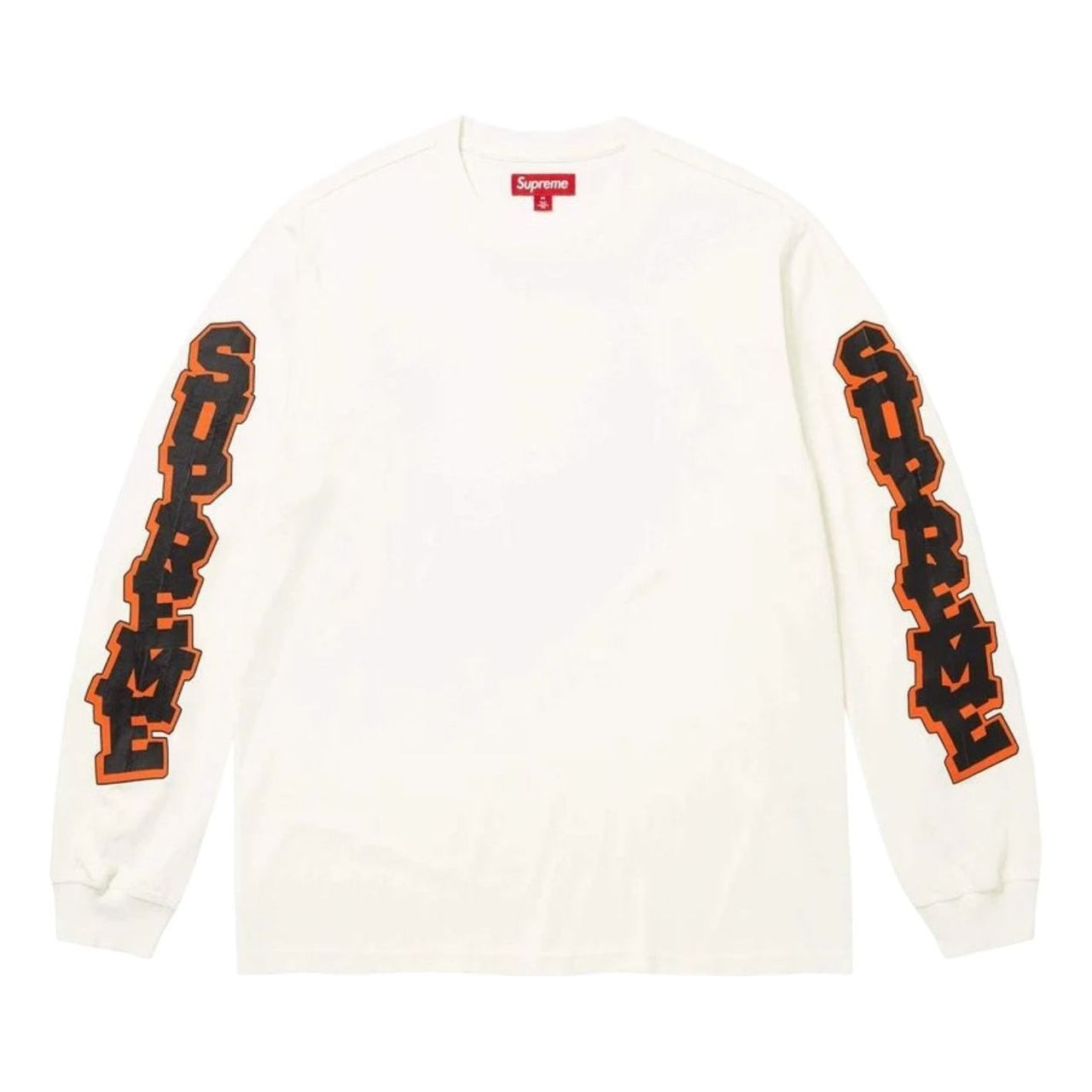 Supreme SS26 Cracked Sleeve L/S T-Shirt 'Washed White' SUP-SS26-042-WHT