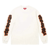 Supreme SS26 Cracked Sleeve L/S T-Shirt 'Washed White' SUP-SS26-042-WHT