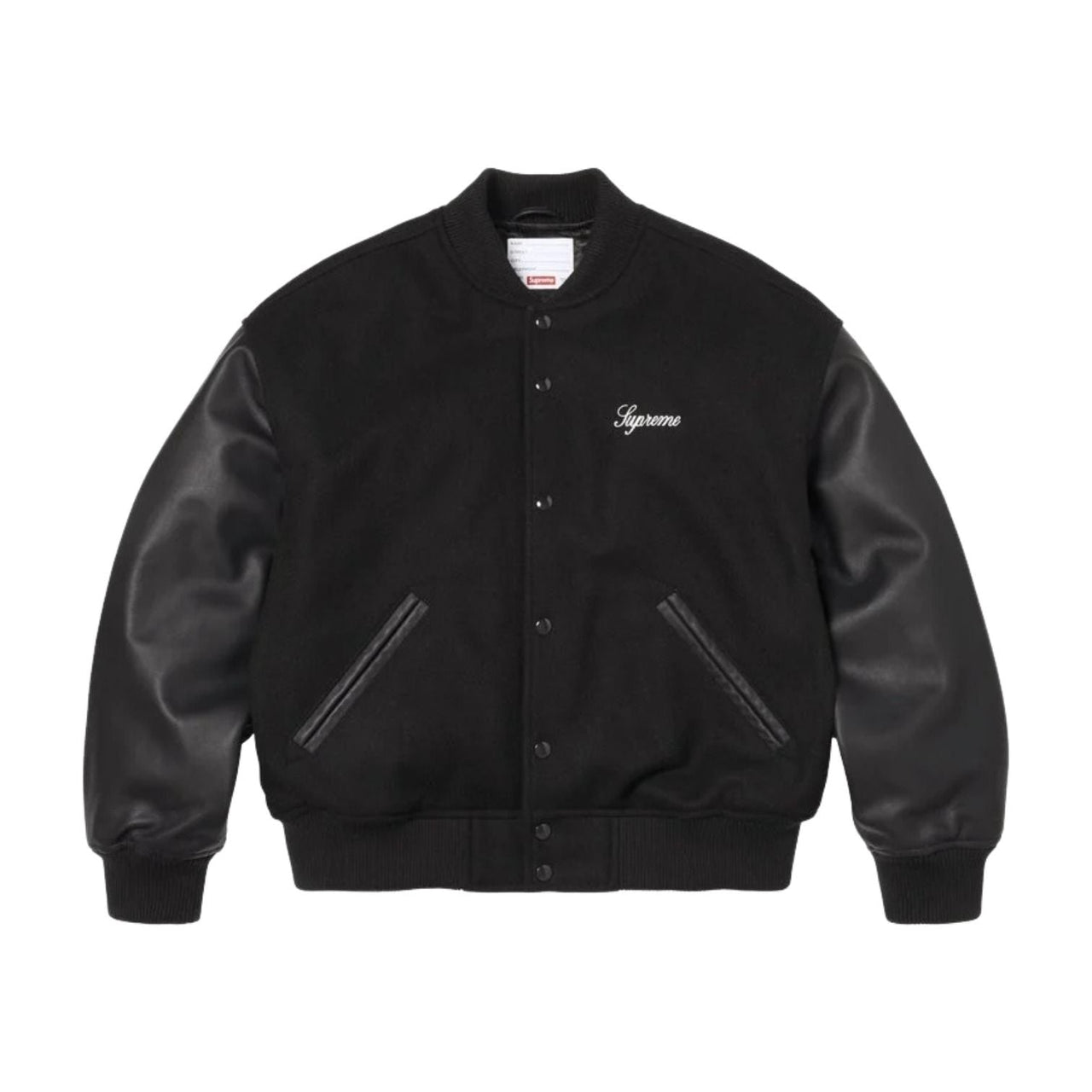 Supreme SS26 Cross Varsity Jacket 'Black' SUP-SS26-155-BLK