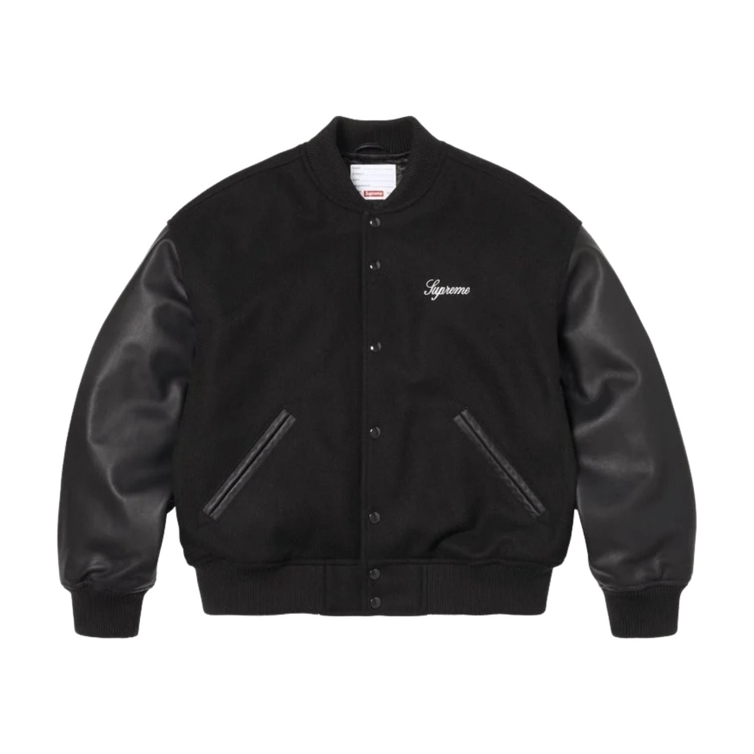 Supreme SS26 Cross Varsity Jacket 'Black' SUP-SS26-155-BLK
