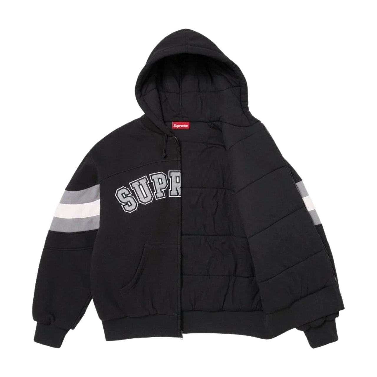 Supreme SS26 Filled Zip Up Hooded Sweatshirt 'Black' SUP-SS26-018-BLK