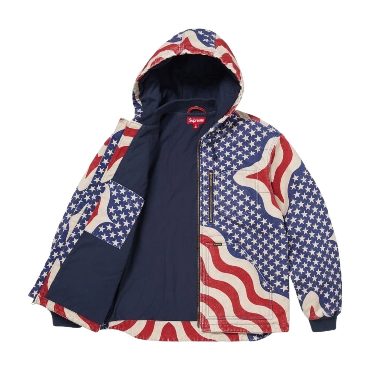 Supreme SS26 Flag Quilted Hooded Work Jacket 'Multicolor' SUP-SS26-132-MUTI