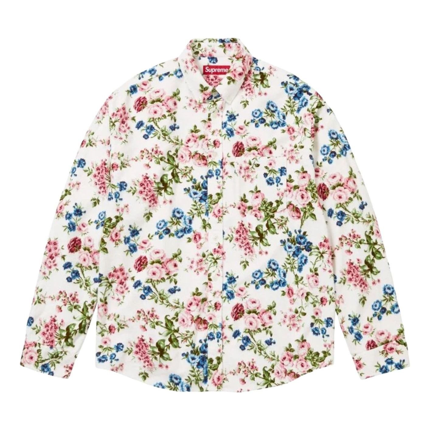 Supreme SS26 Floral Flannel Shirt 'White' SUP-SS26-292-WHT