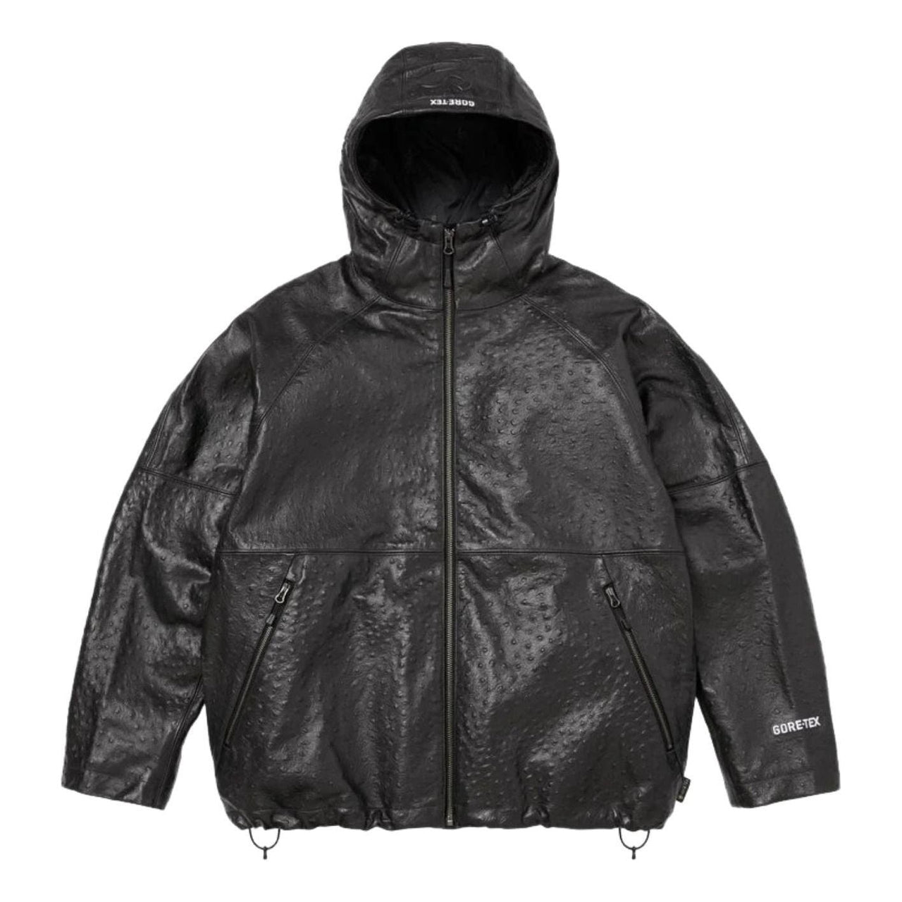 Supreme SS26 GORE-TEX Ostrich Embosssed Leather Jacket 'Black' SUP-SS26-124-BLK