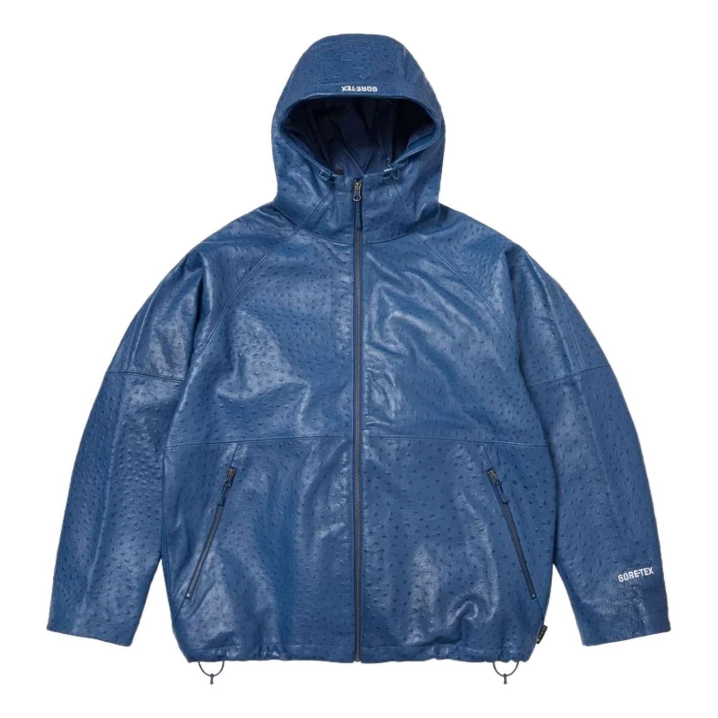 Supreme SS26 GORE-TEX Ostrich Embosssed Leather Jacket 'Blue' SUP-SS26-124-BLU