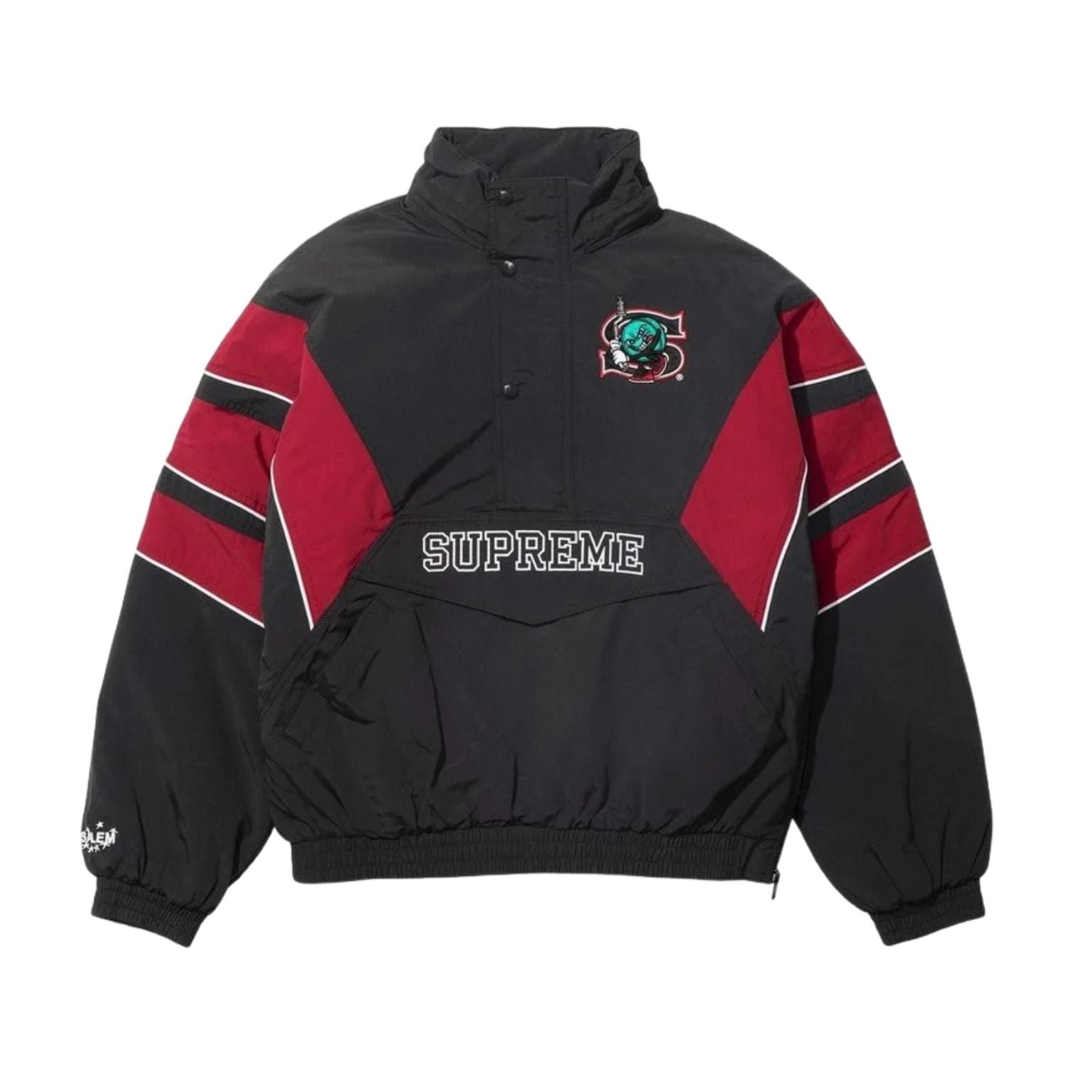 Supreme x SALEM SS26 Half Zip Stadium Jacket 'Black' SUP-SS26-273-RED