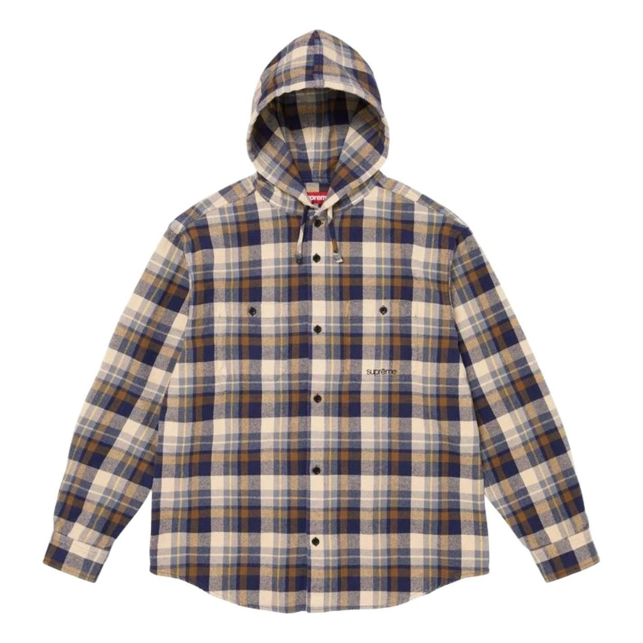 Supreme SS26 Hooded Flannel Shirt 'Brown' SUP-SS26-205-BRN
