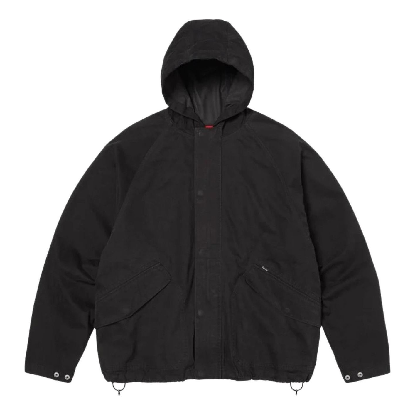 Supreme SS26 Hooded Raglan Jacket 'Black' SUP-SS26-214-BLK