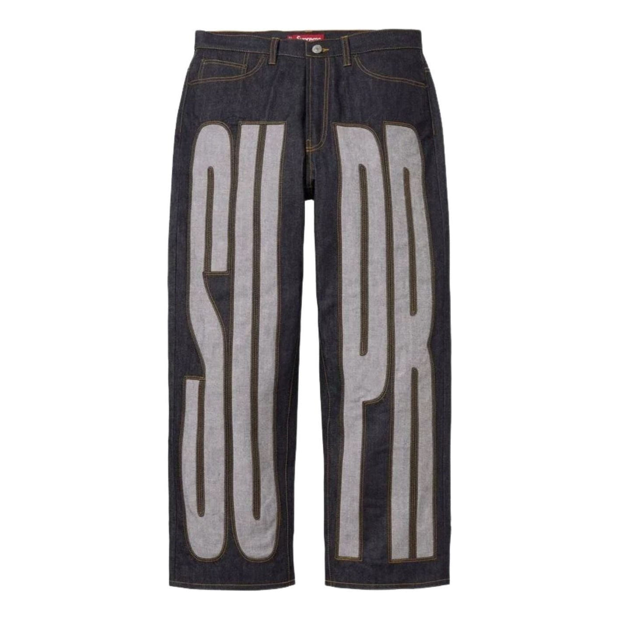 Supreme SS26 Inset Spellout Baggy Jean 'Rigid Indigo' SUP-SS26-201-IDG