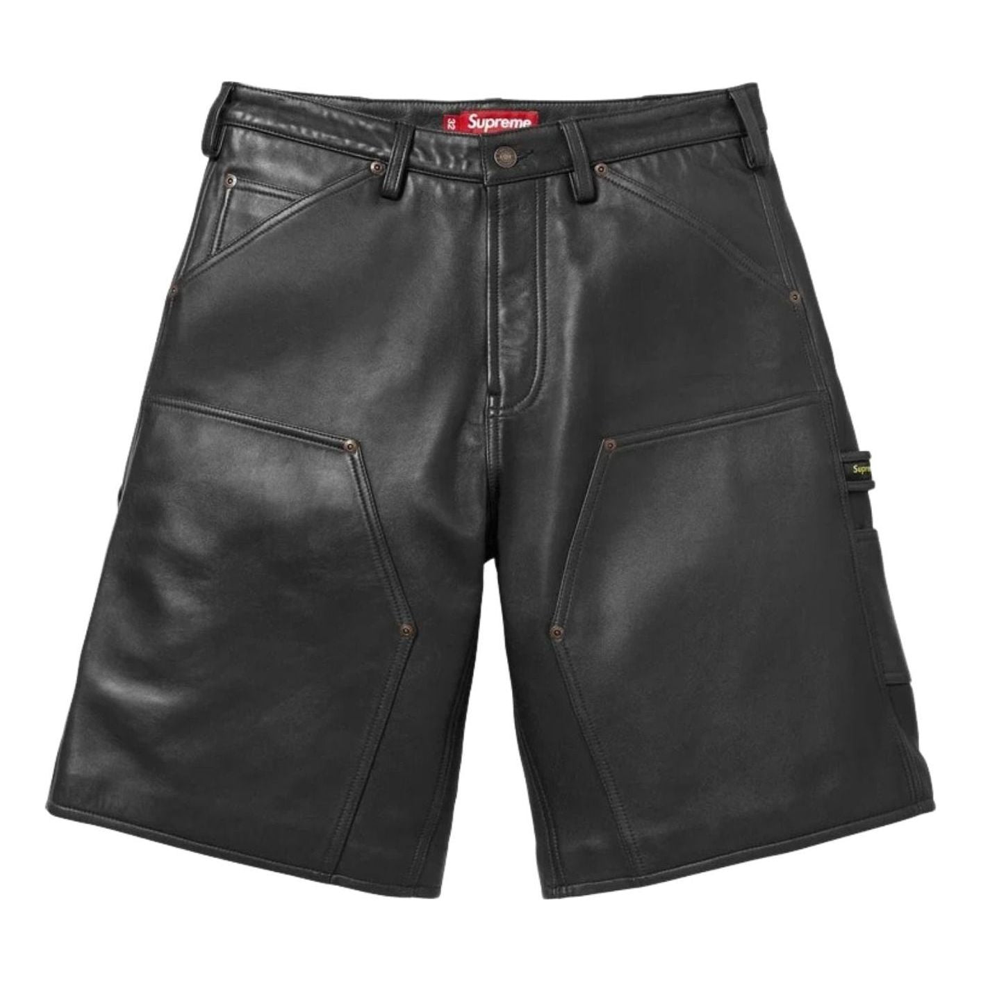 Supreme SS26 Leather Double Knee Painter Short 'Black' SUP-SS26-206-BLK