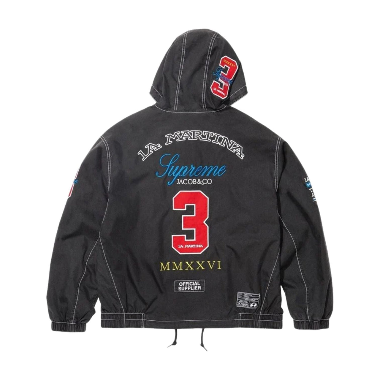 Supreme x La Martina SS26 Lightweight Hooded Jacket 'Black' SUP-SS26-319-BLK