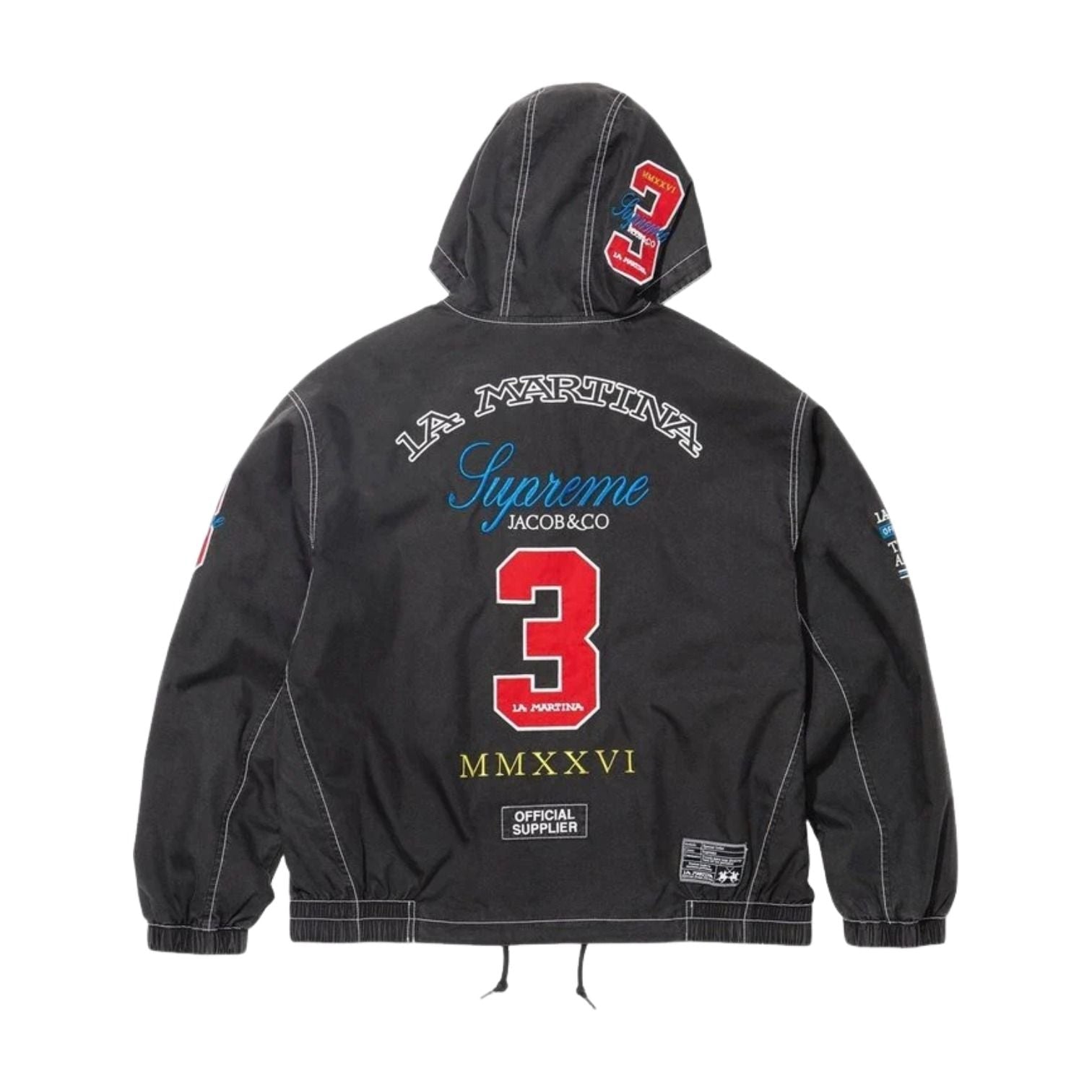Supreme x La Martina SS26 Lightweight Hooded Jacket 'Black' SUP-SS26-319-BLK