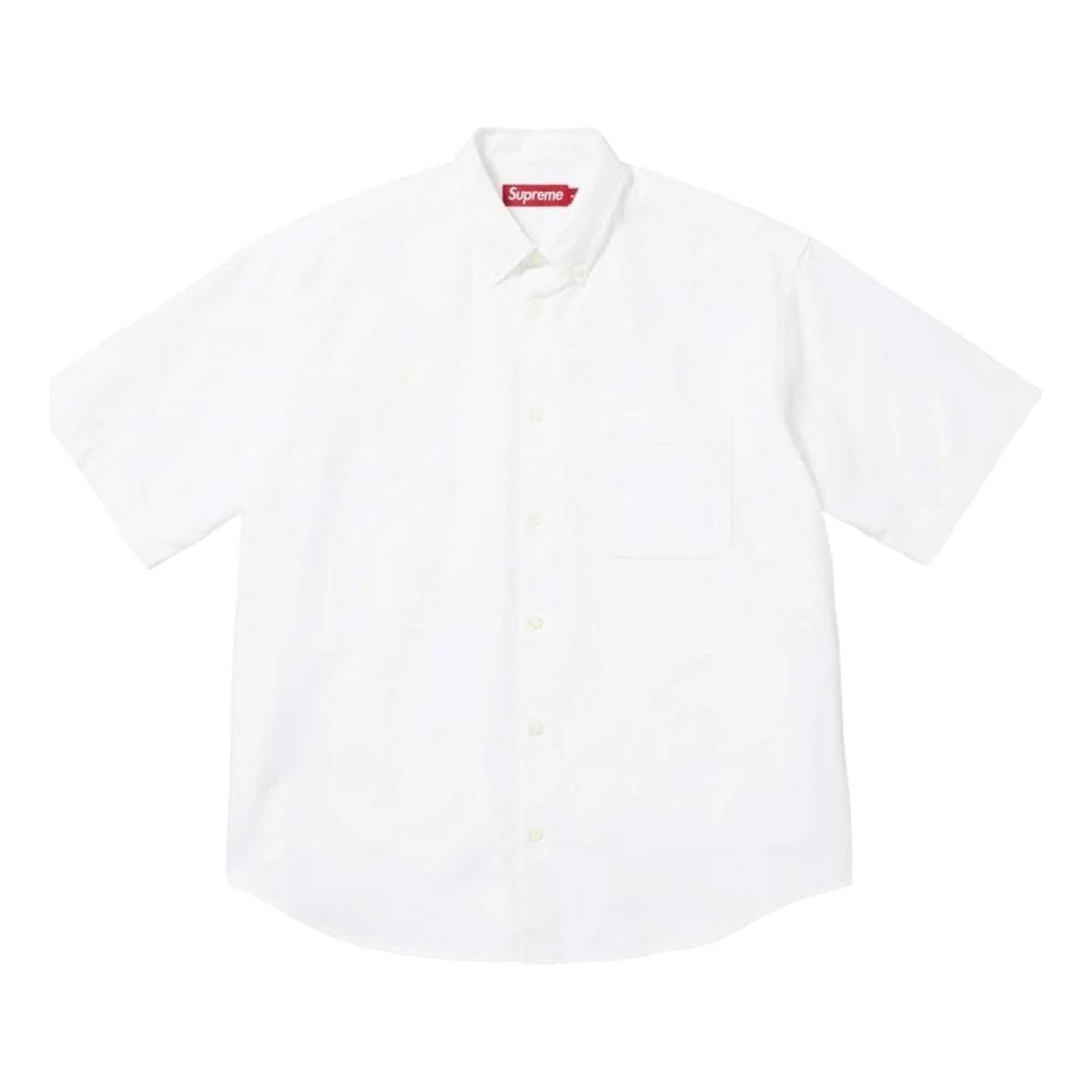 Supreme SS26 Loose Fit Oxford S/S Shirt 'White' SUP-SS26-158-WHT