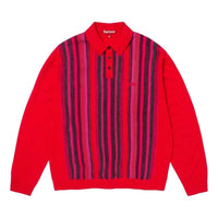 Supreme SS26 Multi Stripe Polo Sweater 'Red' SUP-SS26-195-RED