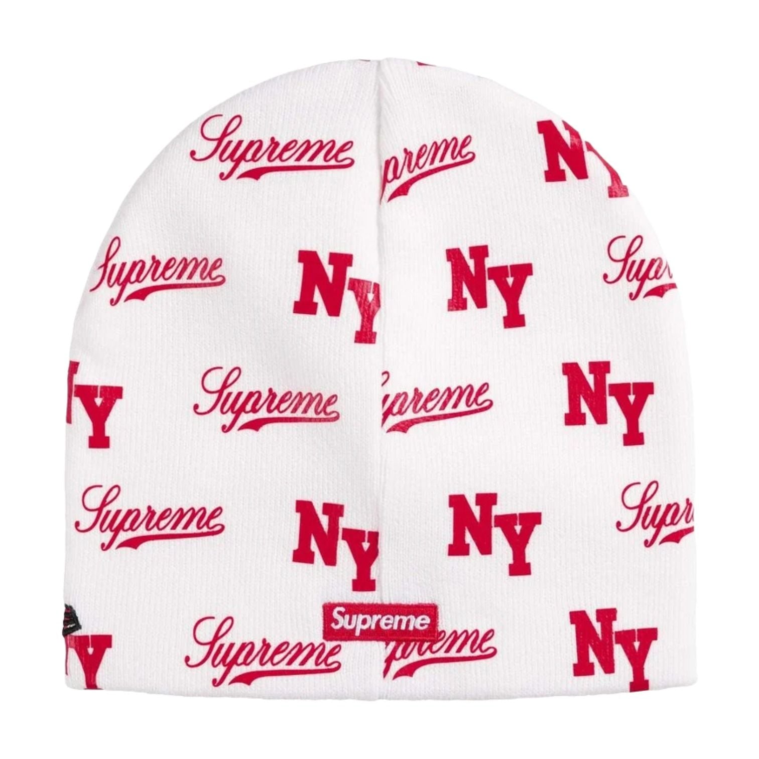 Supreme x New Era SS26 Monogram Beanie 'White' SUP-SS26-1038-WHT