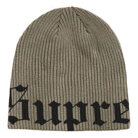 Supreme SS26 Old English Printed Beanie 'Olive' SUP-SS26-1007-OLIVE
