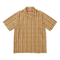 Supreme SS26 Old English Stripe Silk S/S Shirt 'Yellow' SUP-SS26-299-YLW