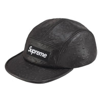 Supreme SS26 Ostrich Embossed Leather GORE-TEX Camp Cap 'Black' SUP-SS26-1022-BLK