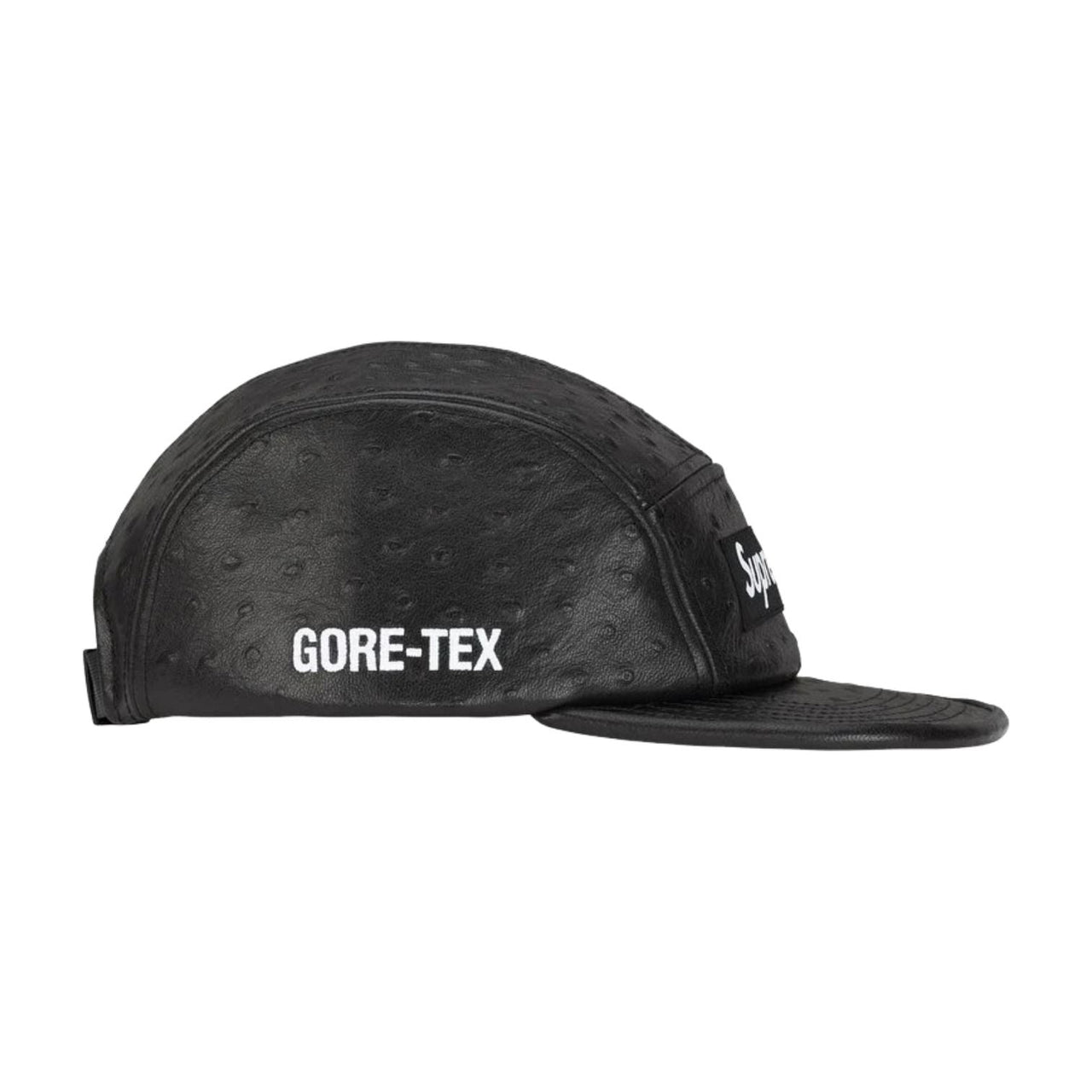 Supreme SS26 Ostrich Embossed Leather GORE-TEX Camp Cap 'Black' SUP-SS26-1022-BLK