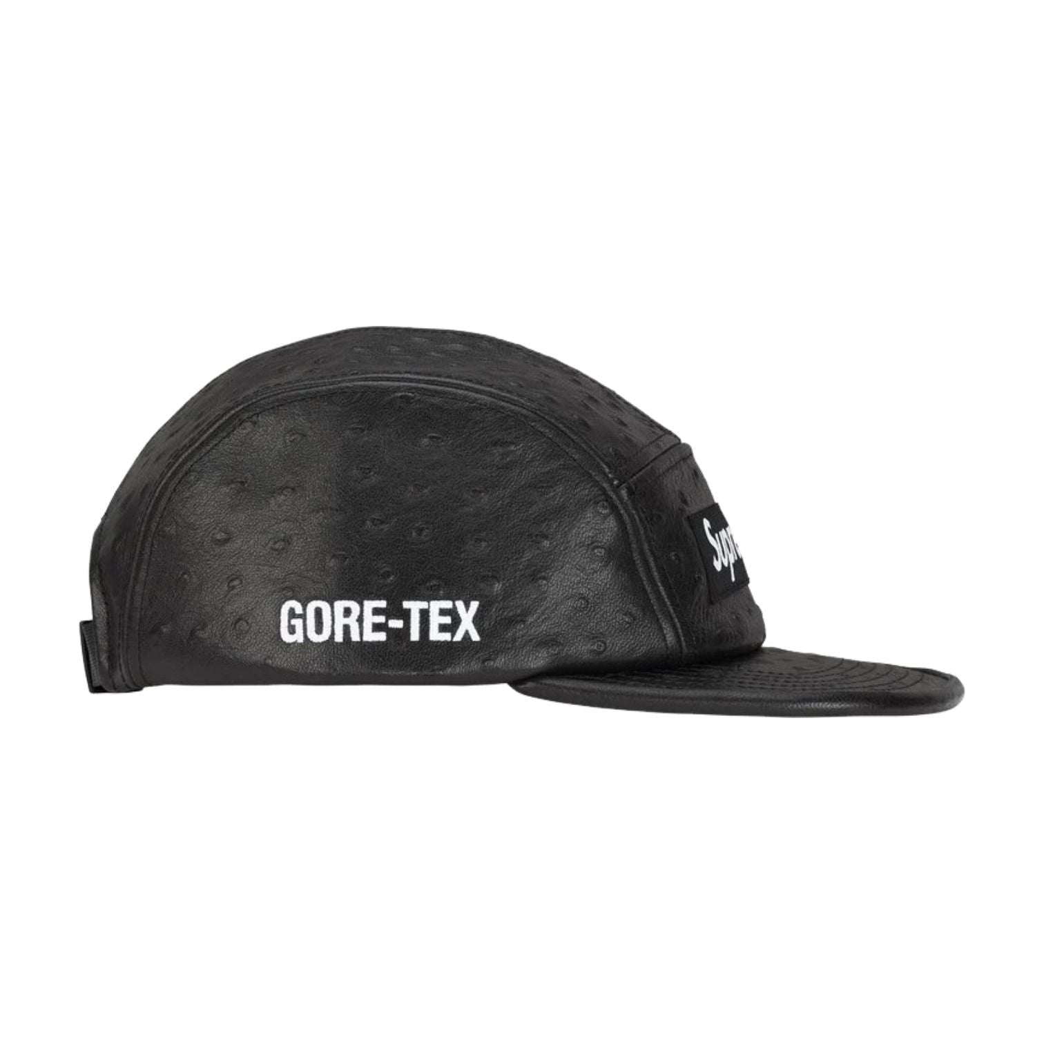 Supreme SS26 Ostrich Embossed Leather GORE-TEX Camp Cap 'Black' SUP-SS26-1022-BLK