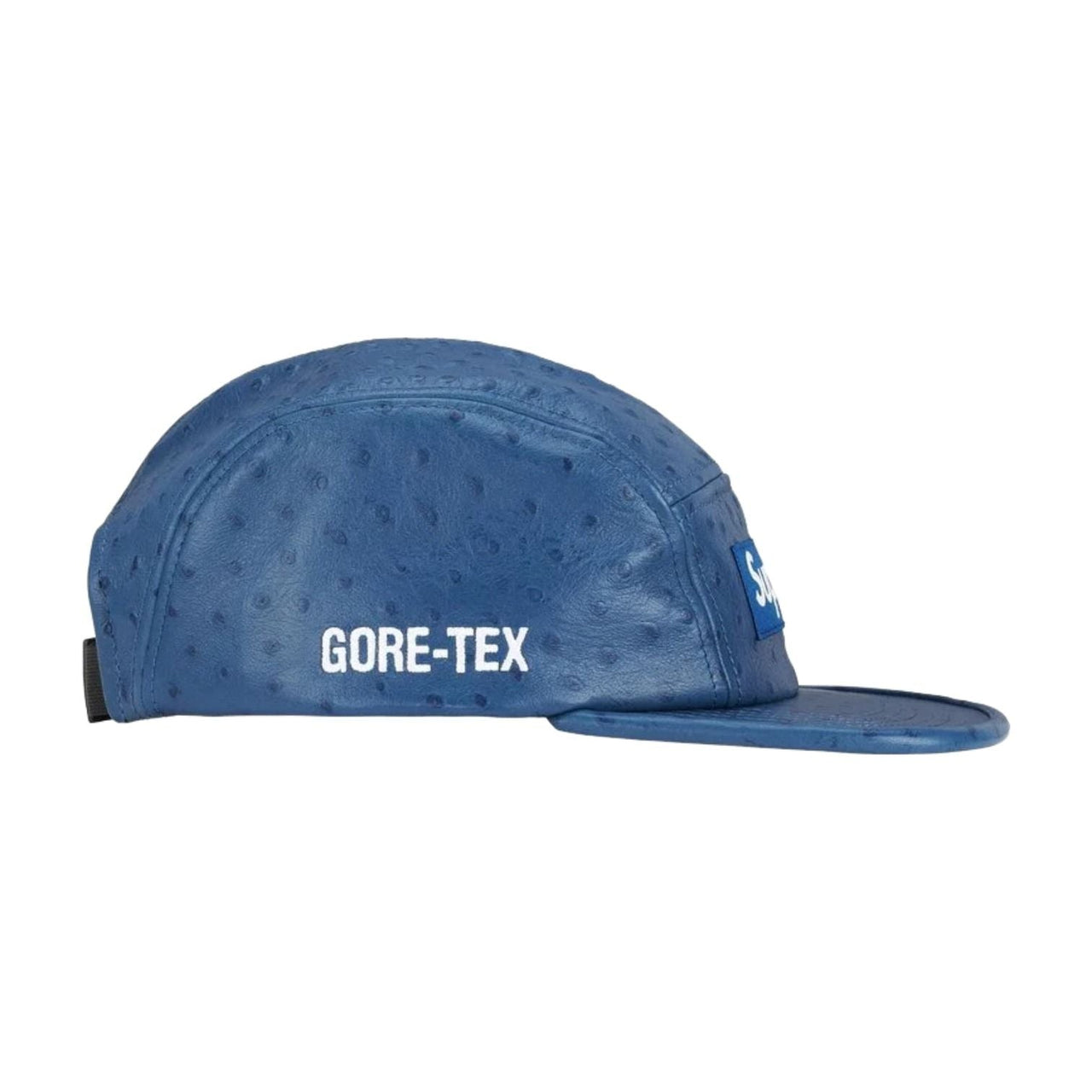Supreme SS26 Ostrich Embossed Leather GORE-TEX Camp Cap 'Blue' SUP-SS26-1022-BLU