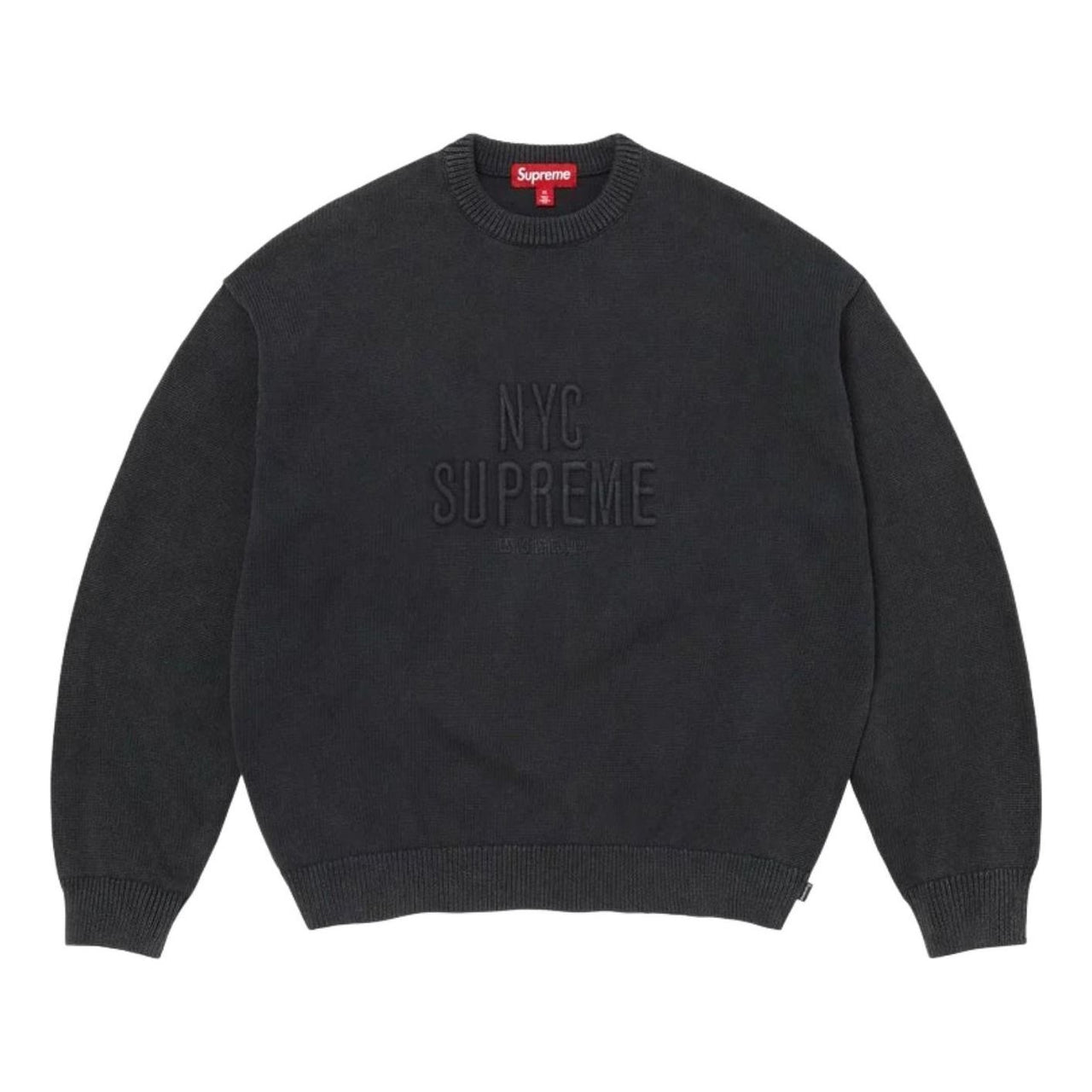 Supreme SS26 Overdyed Raised Sweater 'Black' SUP-SS26-217-BLK