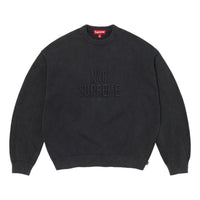 Supreme SS26 Overdyed Raised Sweater 'Black' SUP-SS26-217-BLK