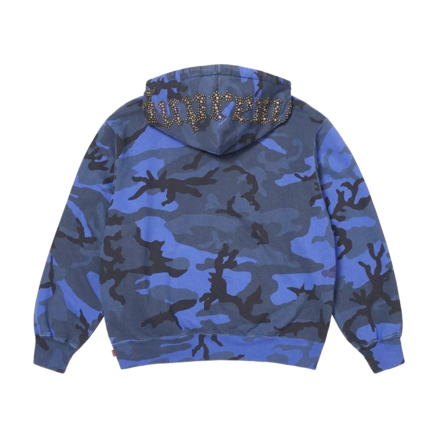 Supreme SS26 Overdyed Studded Hooded Sweatshirt 'Blue Camo' SUP-SS26-154-BAM