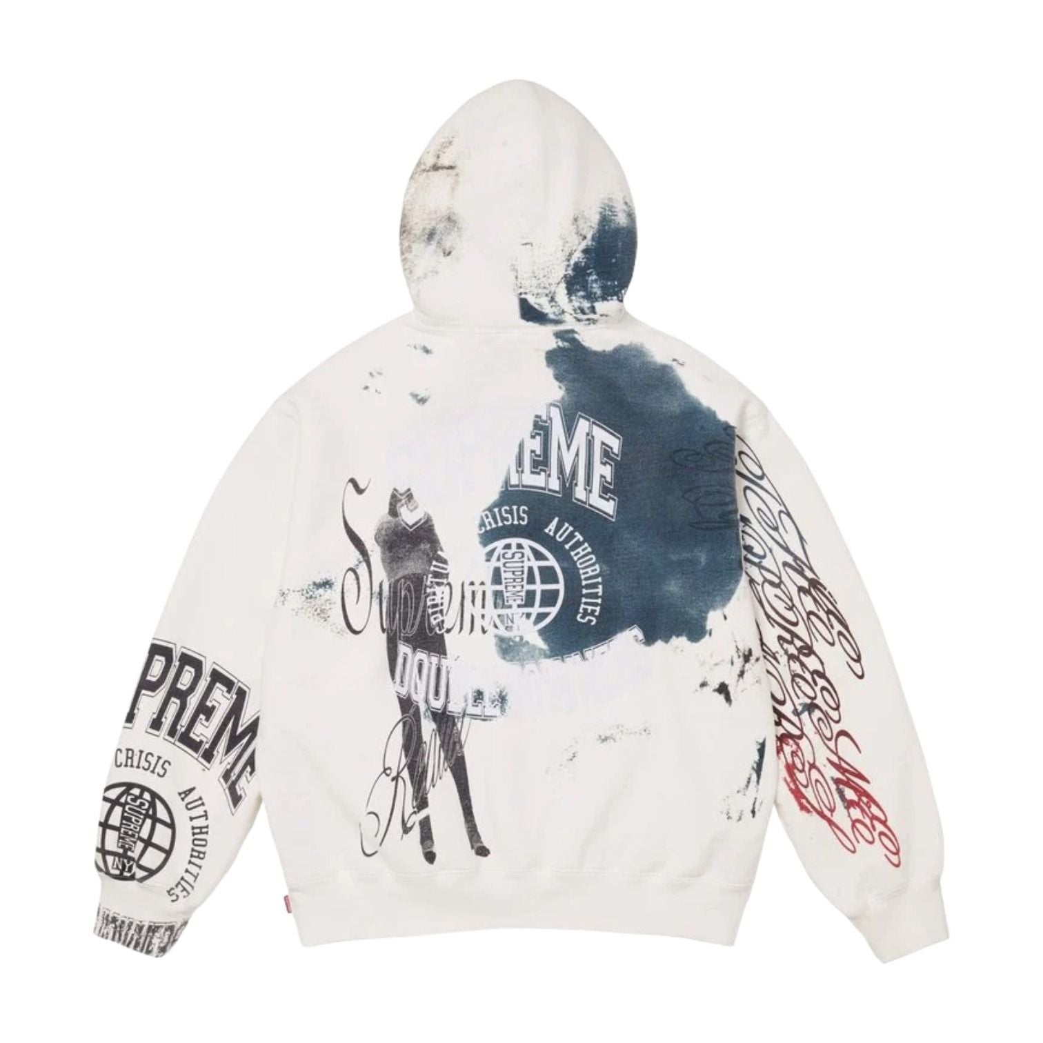Supreme SS26 Overprint Hooded Sweatshirt 'White' SUP-SS26-363-WHT