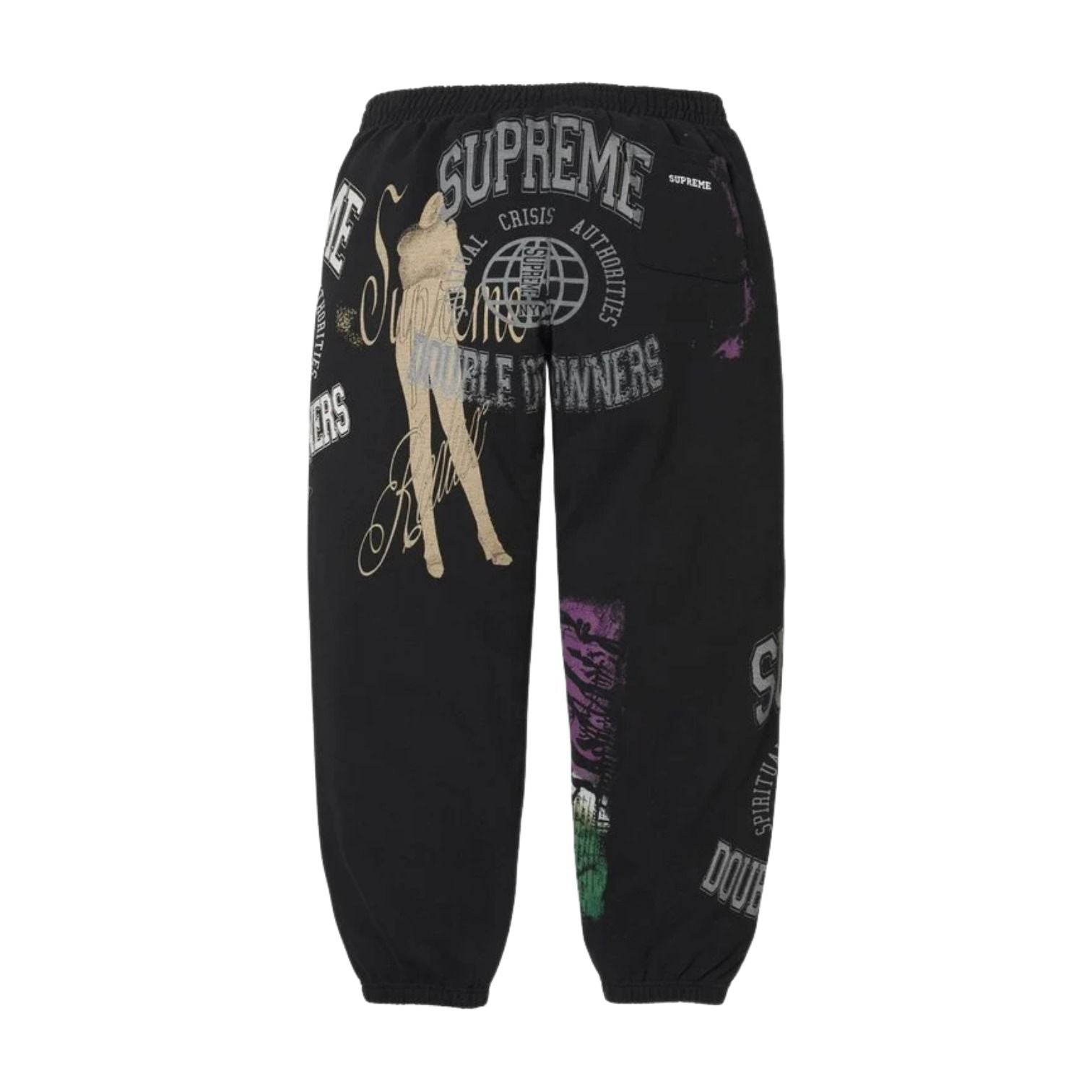 Supreme SS26 Overprint Sweatpant 'Black' SUP-SS26-368-BLK