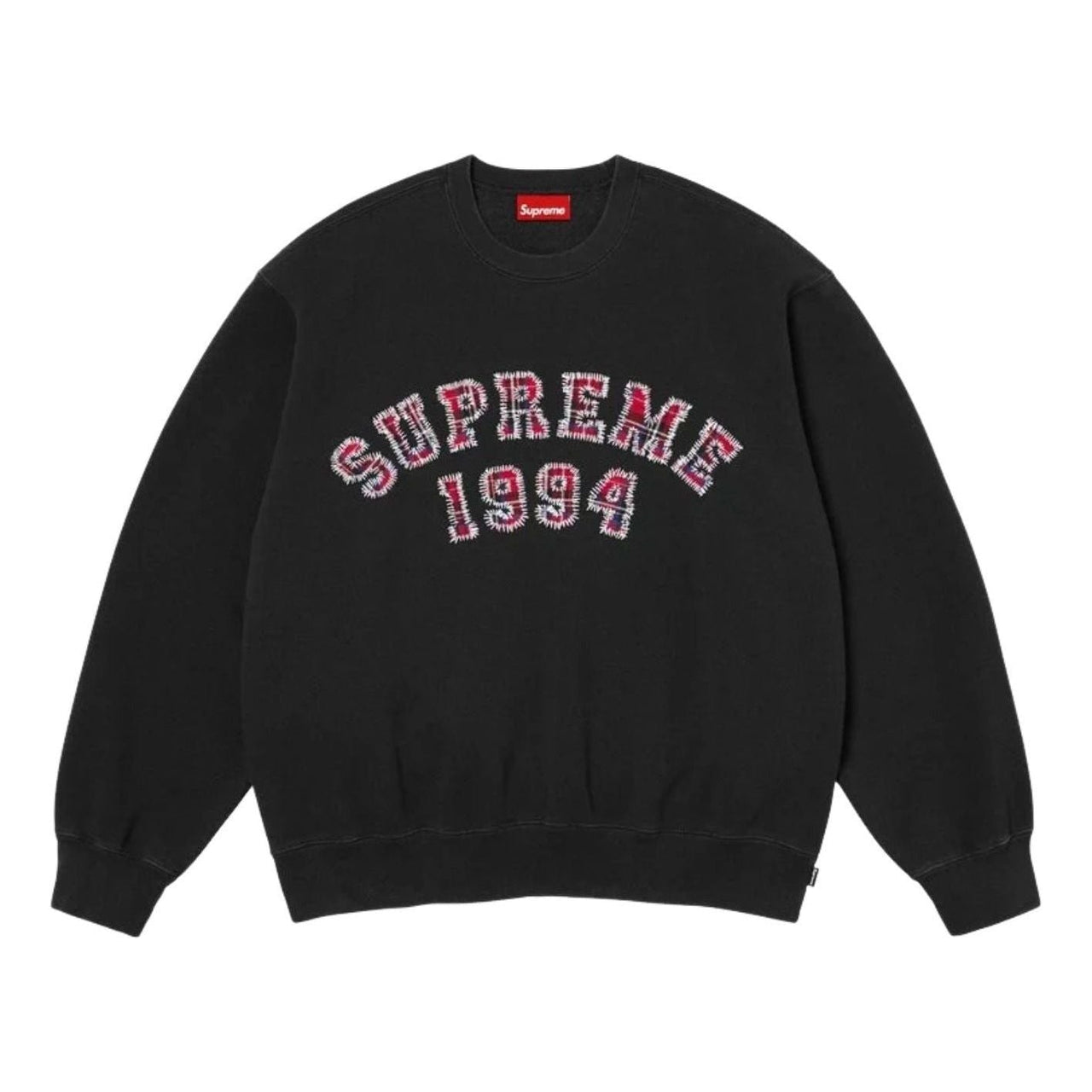 Supreme SS26 Plaid Arc Crewneck 'Black' SUP-SS26-133-BLK