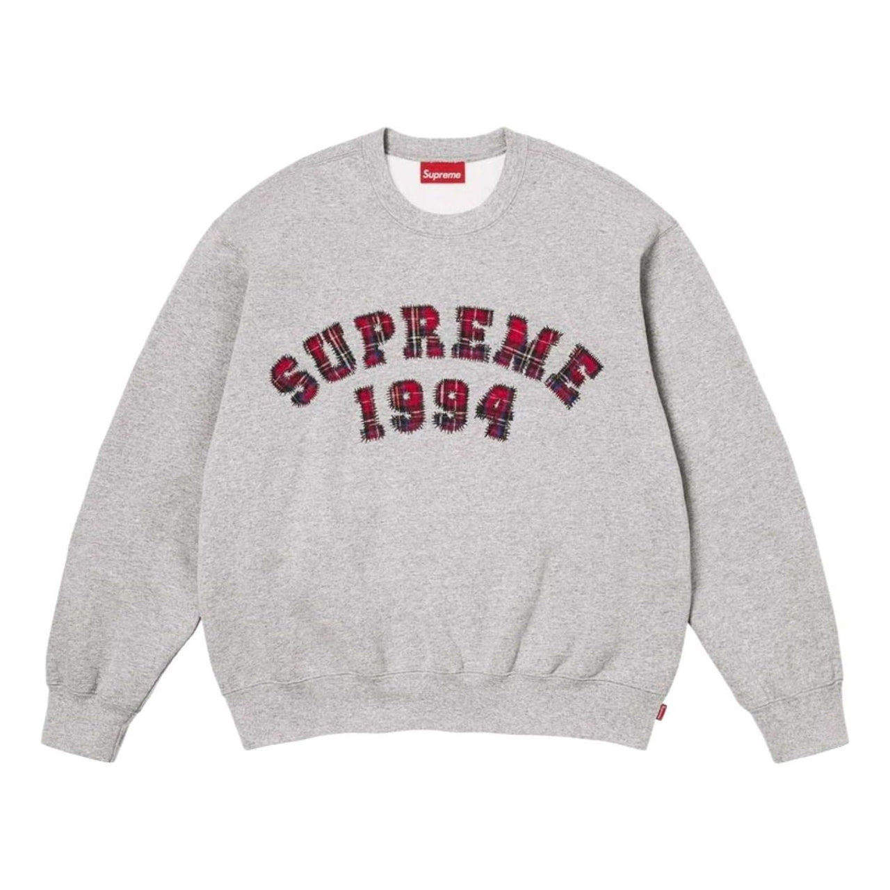 Supreme SS26 Plaid Arc Crewneck 'Grey' SUP-SS26-133-GRY