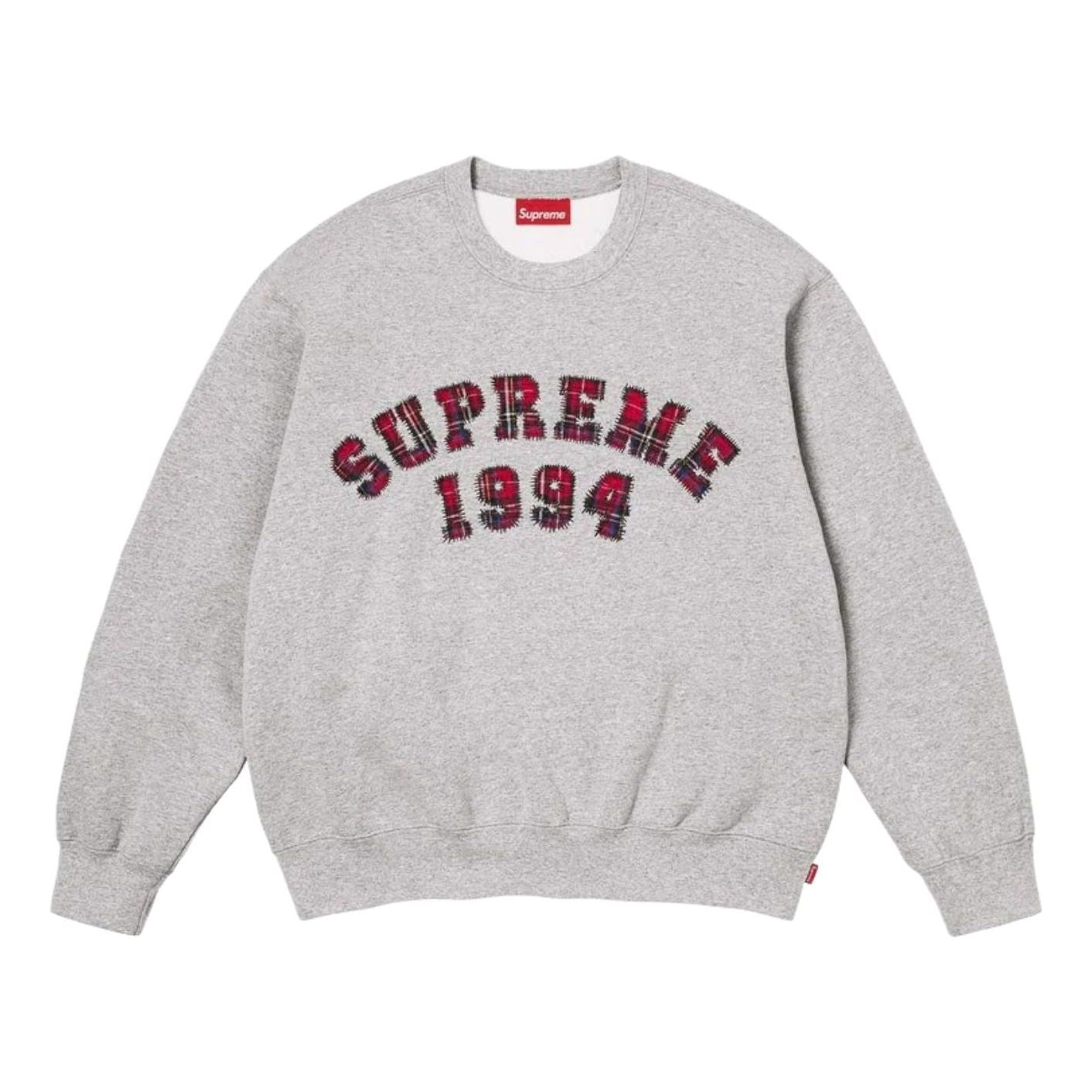 Supreme SS26 Plaid Arc Crewneck 'Grey' SUP-SS26-133-GRY