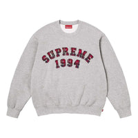 Supreme SS26 Plaid Arc Crewneck 'Grey' SUP-SS26-133-GRY