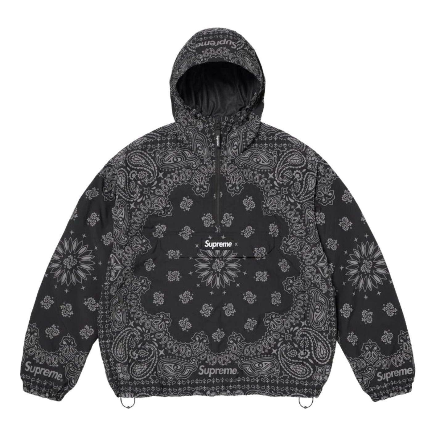 Supreme SS26 Reflective Bandana Anorak 'Black' SUP-SS26-293-BLK