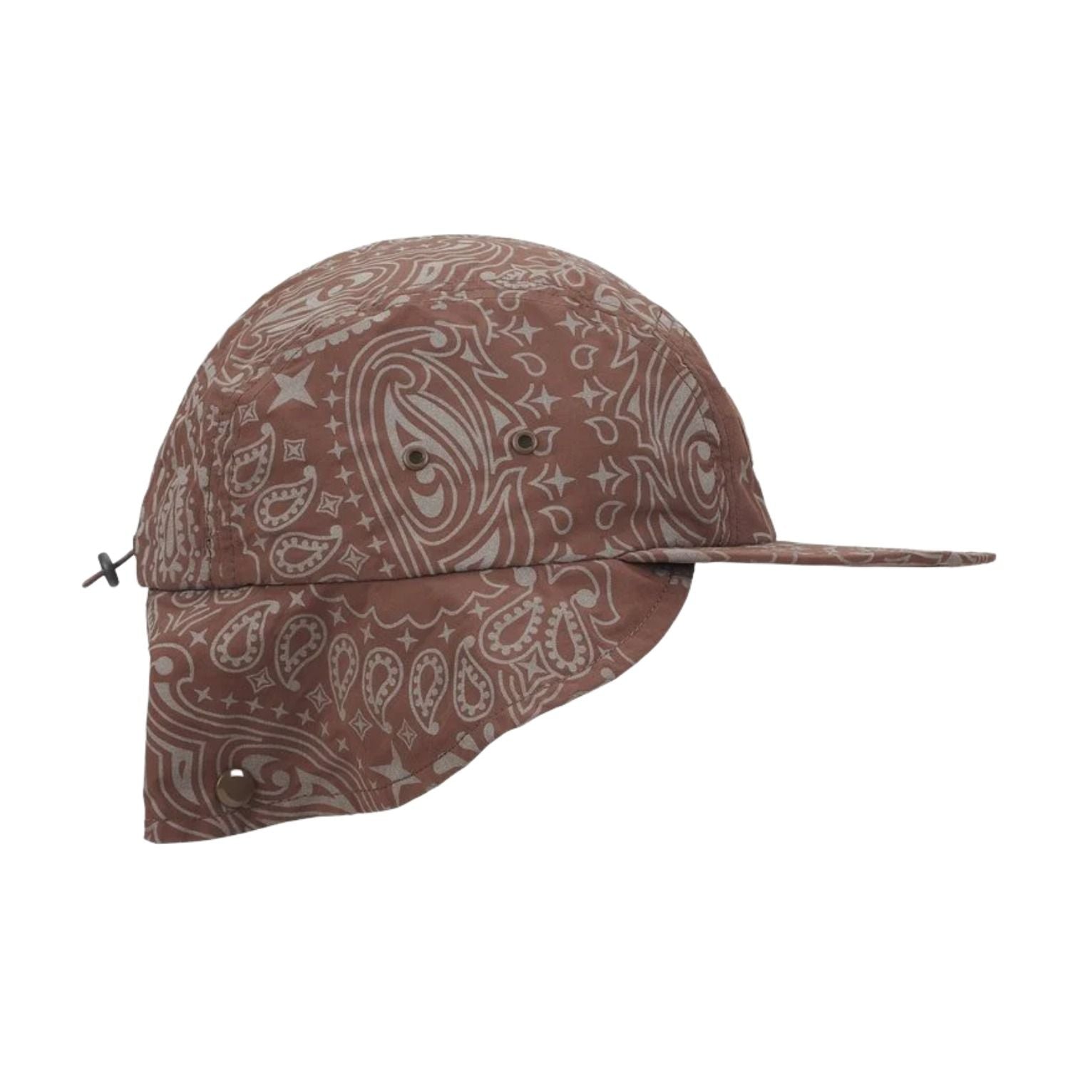 Supreme SS26 Reflective Bandana Sunshield Camp Cap 'Brown' SUP-SS26-1048-BRN