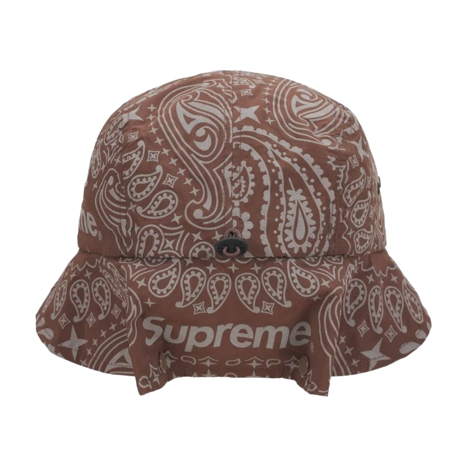Supreme SS26 Reflective Bandana Sunshield Camp Cap 'Brown' SUP-SS26-1048-BRN