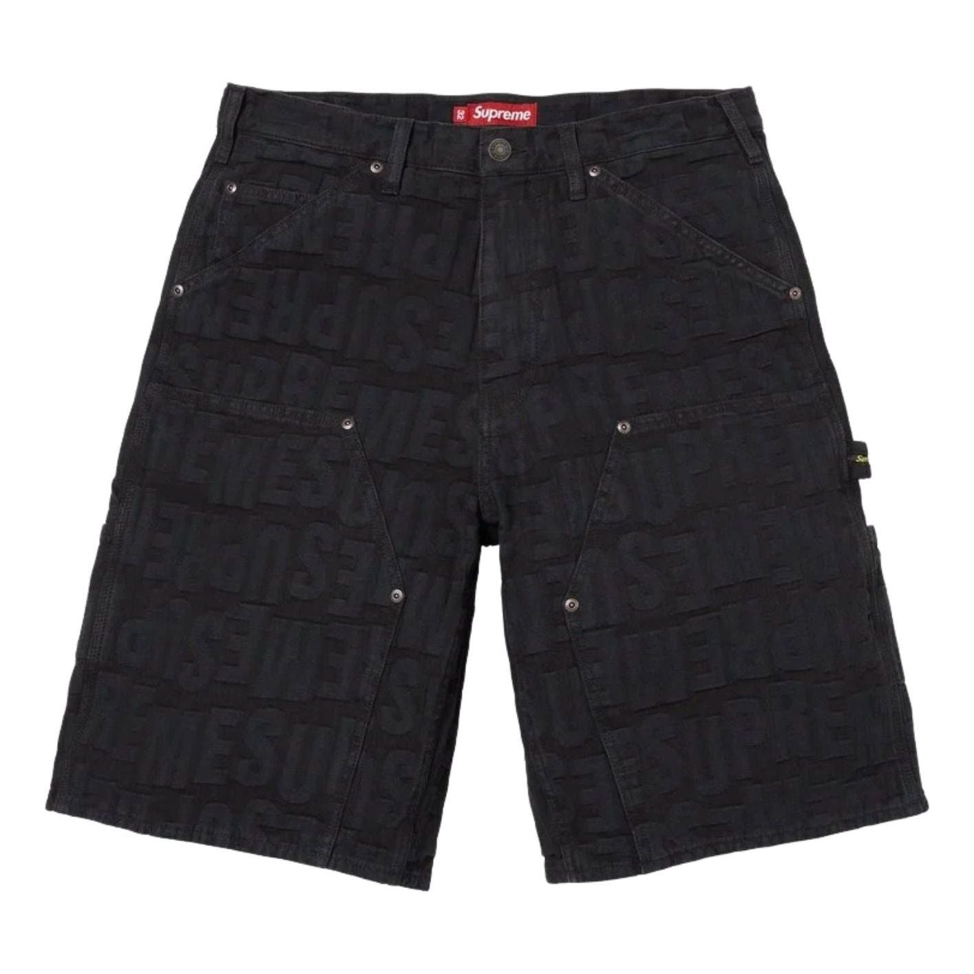 Supreme SS26 Repeat Jacquard Double Knee Denim Short 'Black' SUP-SS26-265-BLK
