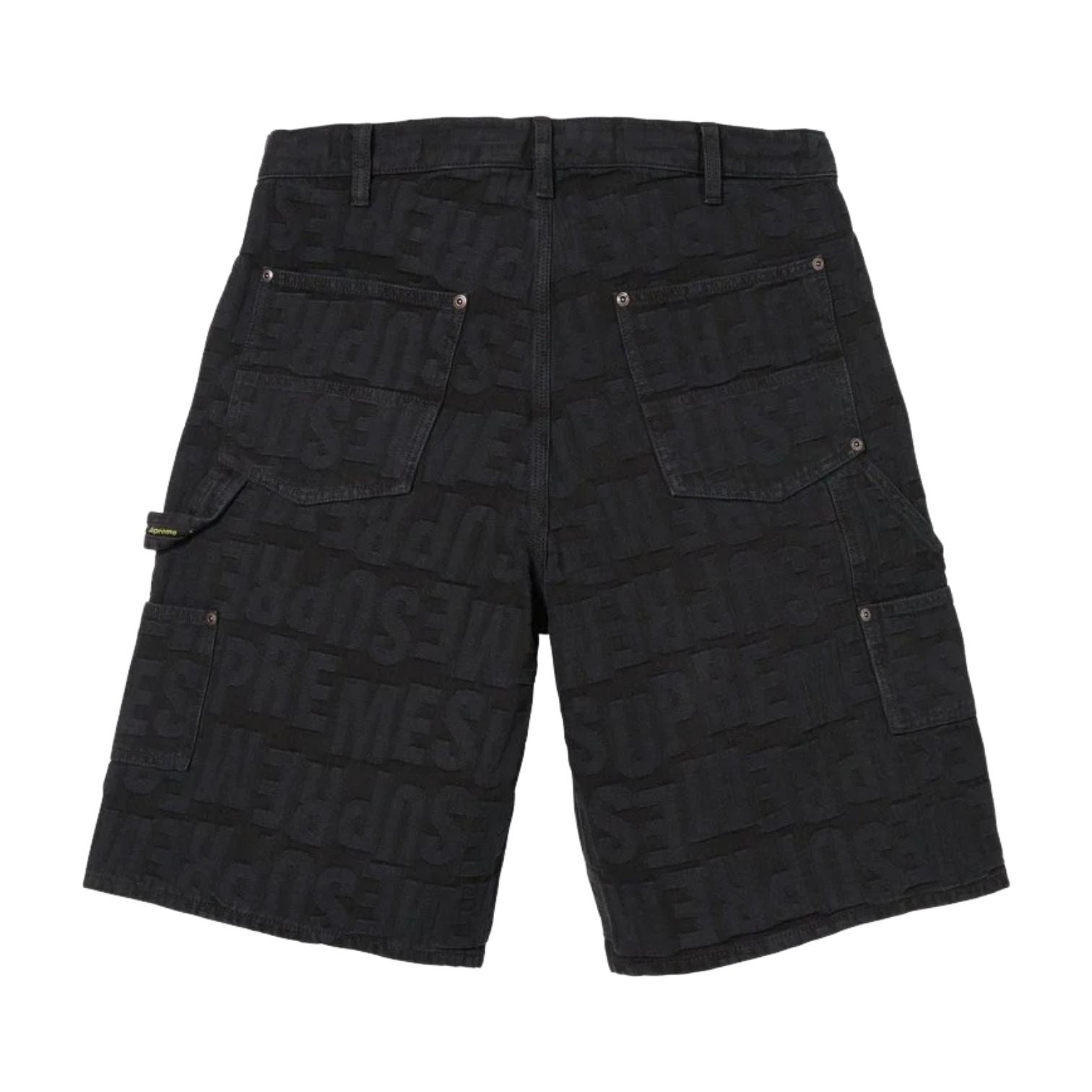 Supreme SS26 Repeat Jacquard Double Knee Denim Short 'Black' SUP-SS26-265-BLK