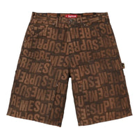 Supreme SS26 Repeat Jacquard Double Knee Denim Short 'Dark Brown' SUP-SS26-265-BRN