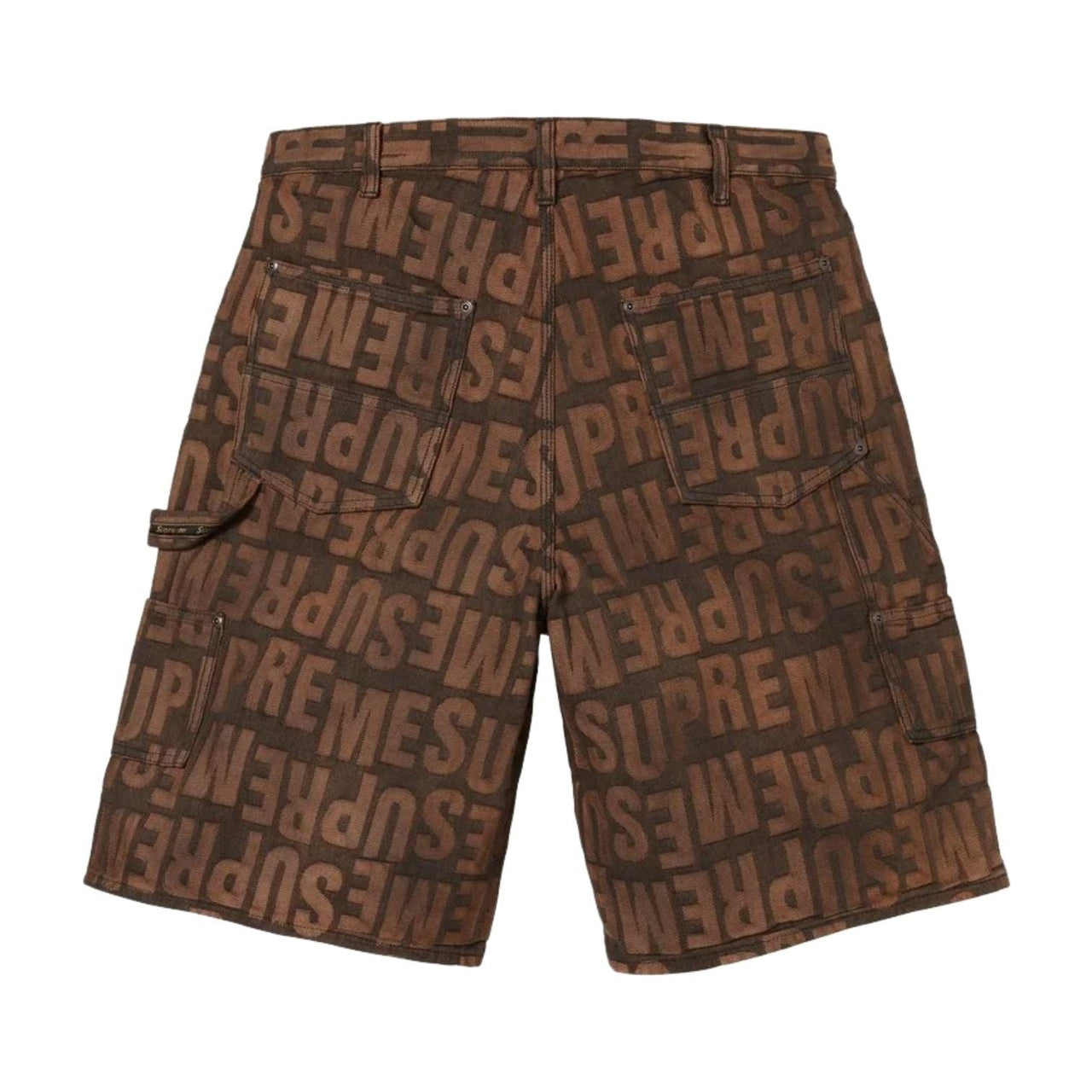 Supreme SS26 Repeat Jacquard Double Knee Denim Short 'Dark Brown' SUP-SS26-265-BRN