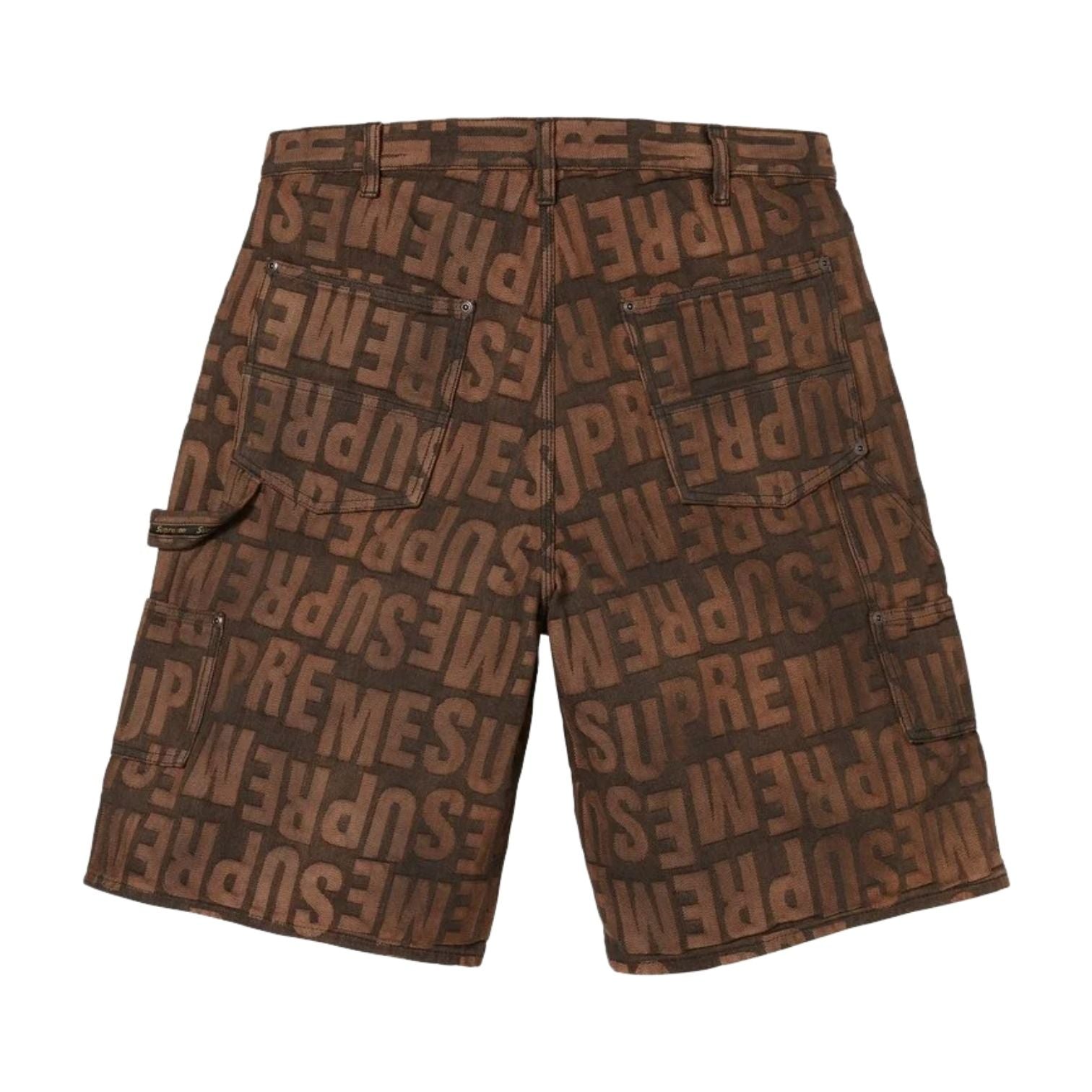 Supreme SS26 Repeat Jacquard Double Knee Denim Short 'Dark Brown' SUP-SS26-265-BRN