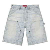 Supreme SS26 Repeat Jacquard Double Knee Denim Short 'Light Washed Indigo' SUP-SS26-265-IDG